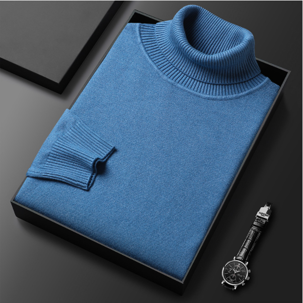 VierraSol | Suéter de Cuello Alto para Hombre con Textura