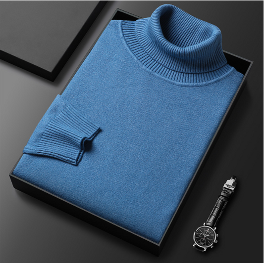 VierraSol | Suéter de Cuello Alto para Hombre con Textura