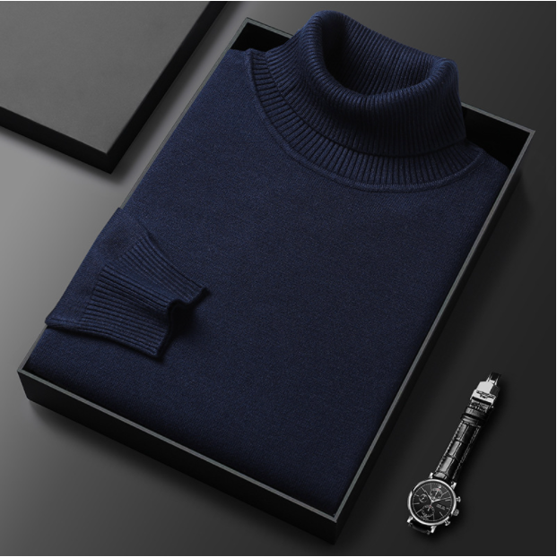 VierraSol | Suéter de Cuello Alto para Hombre con Textura