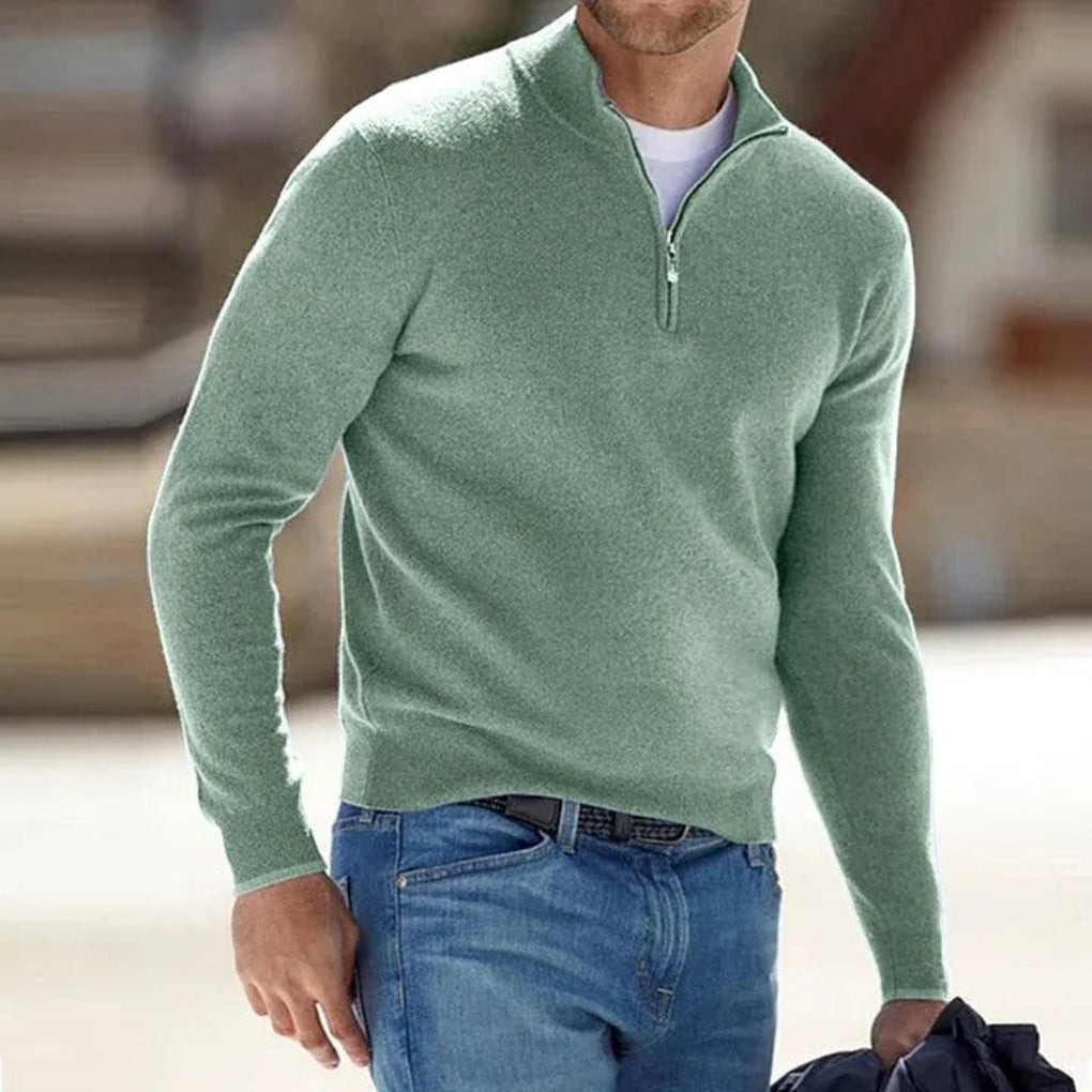 VierraSol | Suéter de punto con cremallera para hombre