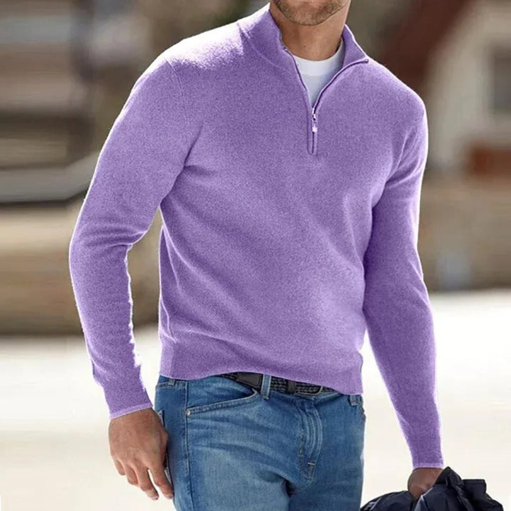 VierraSol | Suéter de punto con cremallera para hombre