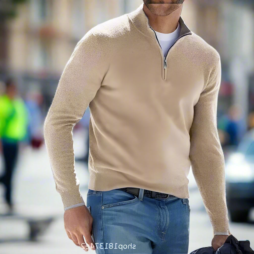 VierraSol | Suéter de punto con cremallera para hombre