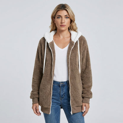 VierraSol | Sudadera con Capucha de Forro Polar para Mujer con Cierre