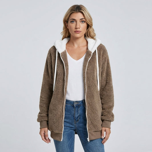 VierraSol | Sudadera con Capucha de Forro Polar para Mujer con Cierre