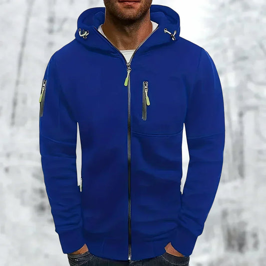 VierraSol | Sudadera con Capucha para Hombre con Bolsillos con Cremallera