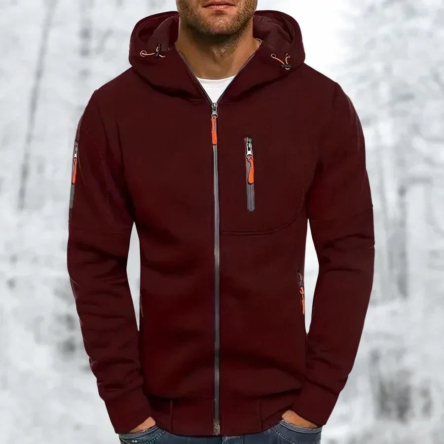 VierraSol | Sudadera con Capucha para Hombre con Bolsillos con Cremallera