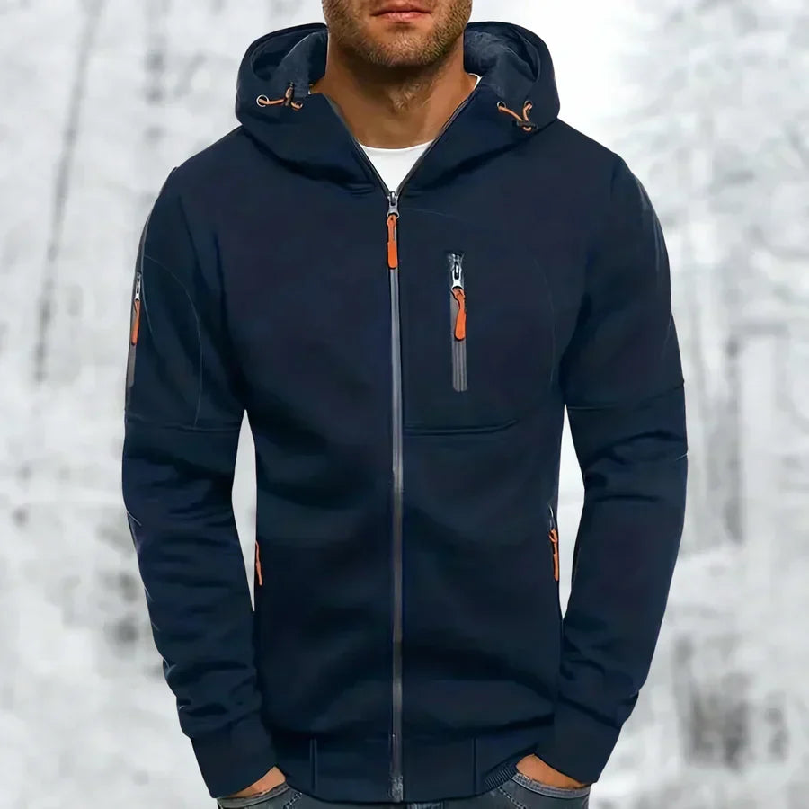 VierraSol | Sudadera con Capucha para Hombre con Bolsillos con Cremallera
