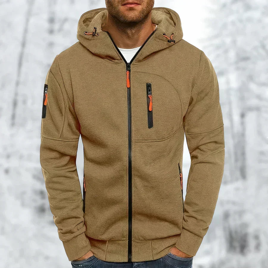 VierraSol | Sudadera con Capucha para Hombre con Bolsillos con Cremallera