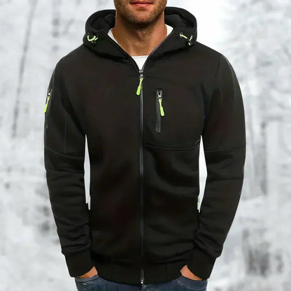 VierraSol | Sudadera con Capucha para Hombre con Bolsillos con Cremallera