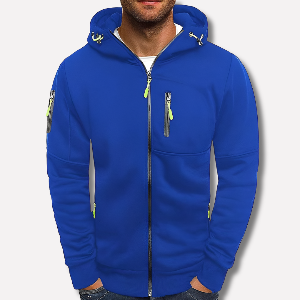 VierraSol | Sudadera con Capucha para Hombre con Bolsillos con Cremallera