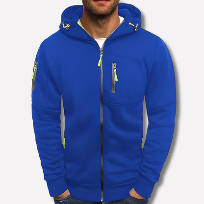 VierraSol | Sudadera con Capucha para Hombre con Bolsillos con Cremallera