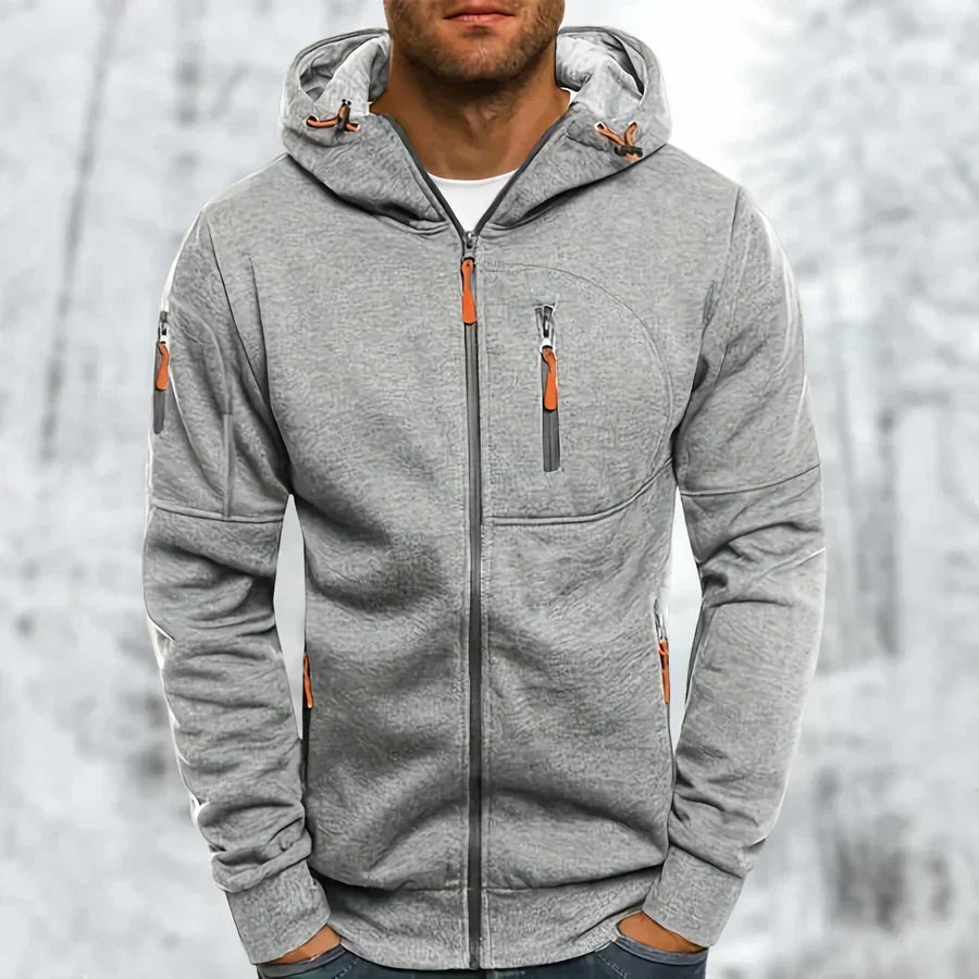 VierraSol | Sudadera con Capucha para Hombre con Bolsillos con Cremallera