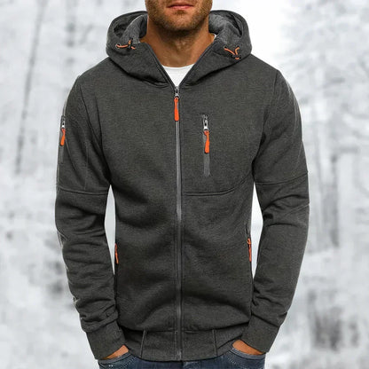 VierraSol | Sudadera con Capucha para Hombre con Bolsillos con Cremallera