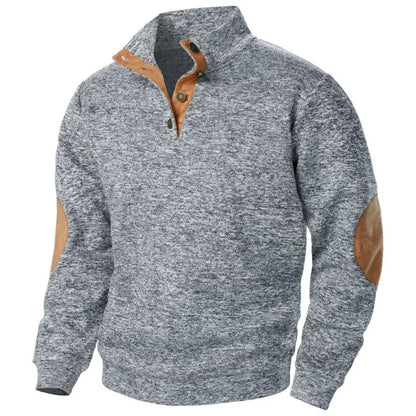 VierraSol | Sudadera de Pullover para Hombre con Parche de Ante en los Codos