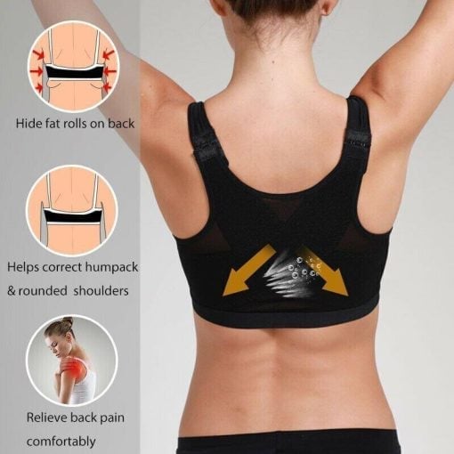 VierraSol | Sujetador Deportivo de Cierre Frontal para Mujeres con Soporte Ajustable