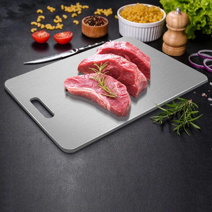 VierraSol | Tabla de Cortar de Acero Inoxidable para Profesionales y Cocineros Caseros