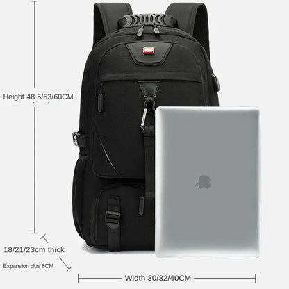 VierraSol | Tech Trek Pro 50-80L – La mochila definitiva con carga USB | Duradera y espaciosa