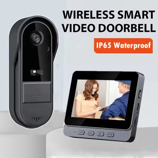 VierraSol | Timbre de Video Inalámbrico con Intercomunicador y Visión Nocturna HD – Pantalla IPS de 4.3”