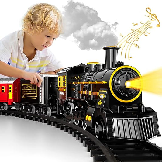 VierraSol | TrackMaster Pro - Set de tren eléctrico a pilas con sonidos realistas