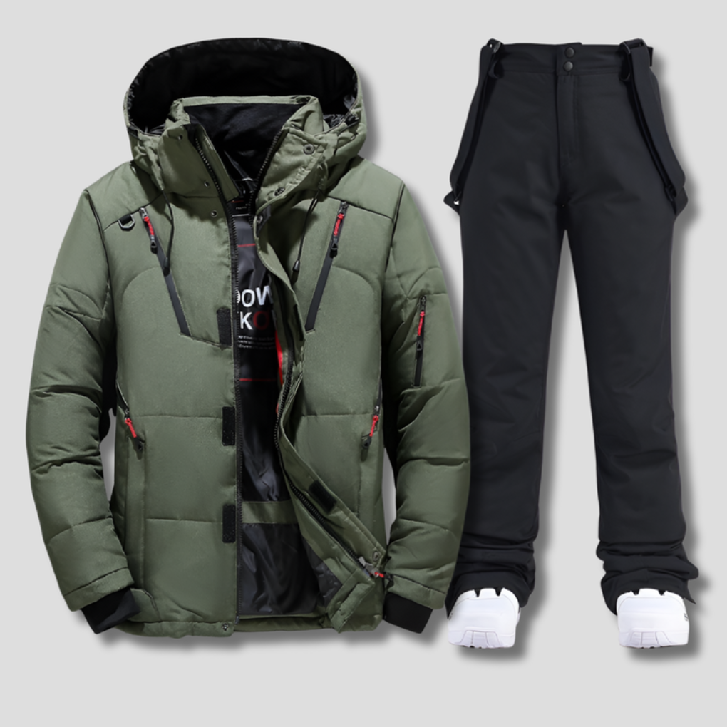 VierraSol | Traje de Esquí para Hombre con Chaqueta con Capucha y Pantalones de Nieve