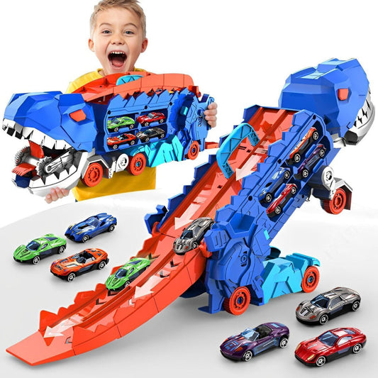 VierraSol | Transportador de Juguete de Dinosaurio con Pista de Carreras