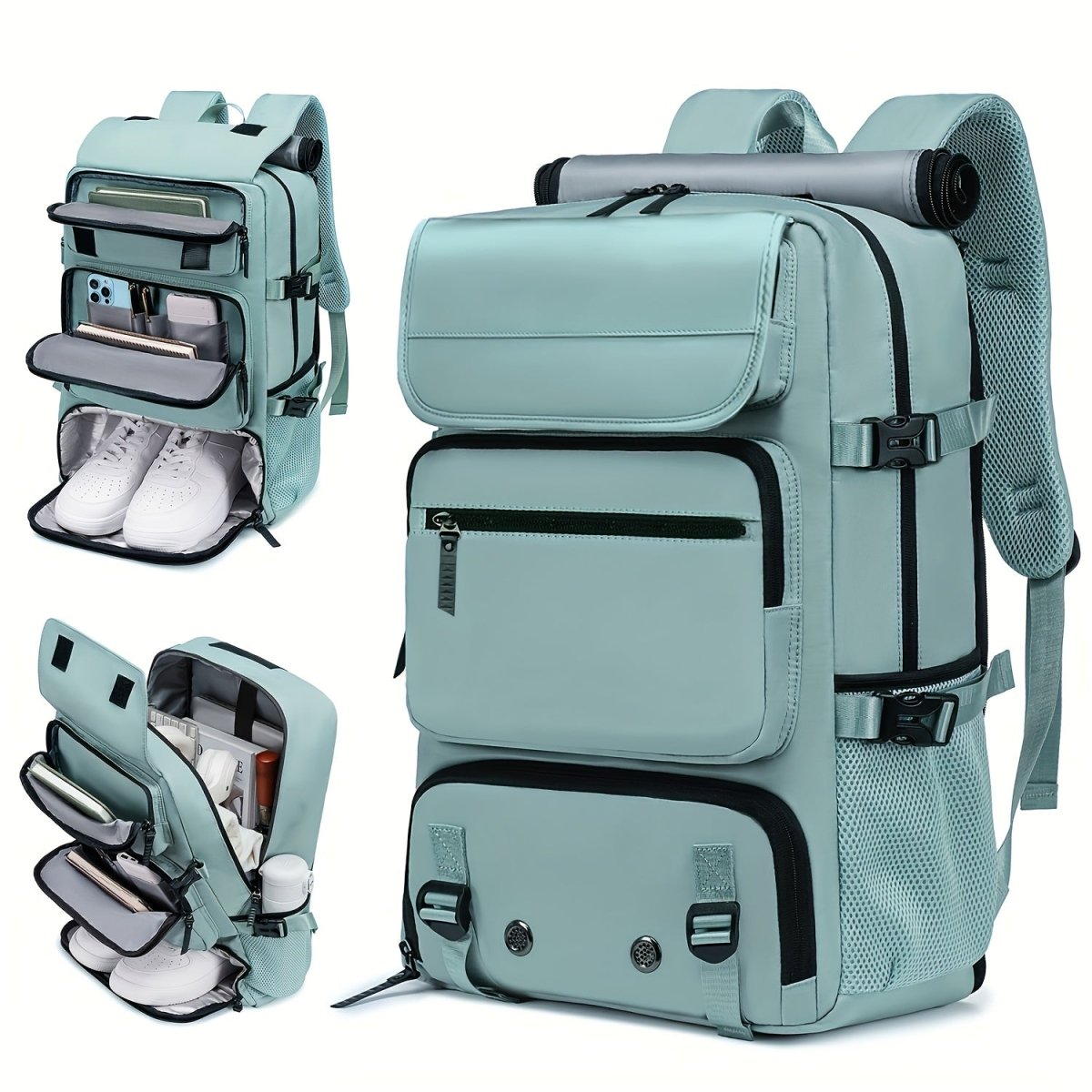 VierraSol | TRAVELMAX Pack – Mochila de Viaje Grande Impermeable con Puerto de Carga USB