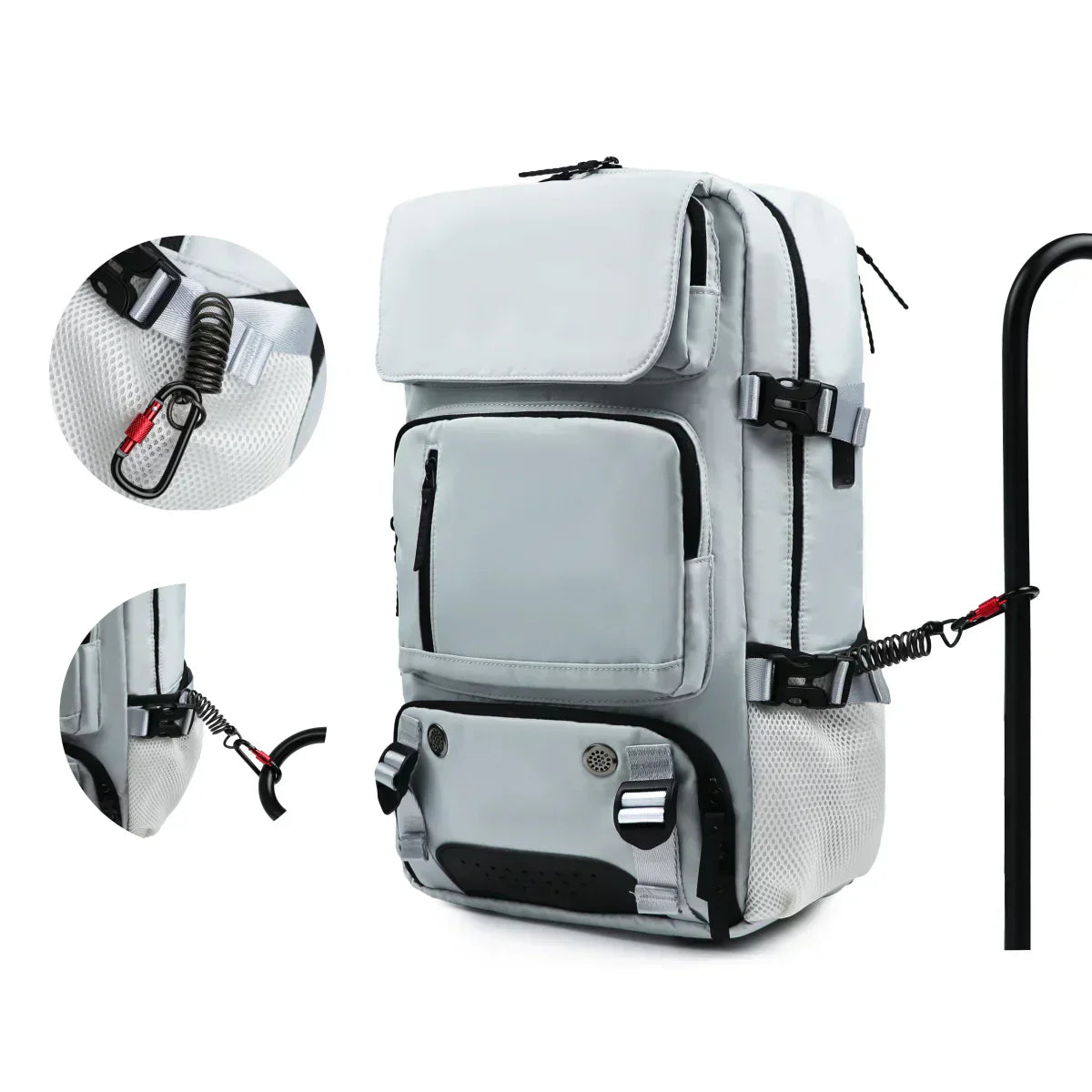 VierraSol | TRAVELMAX Pack – Mochila de Viaje Grande Impermeable con Puerto de Carga USB
