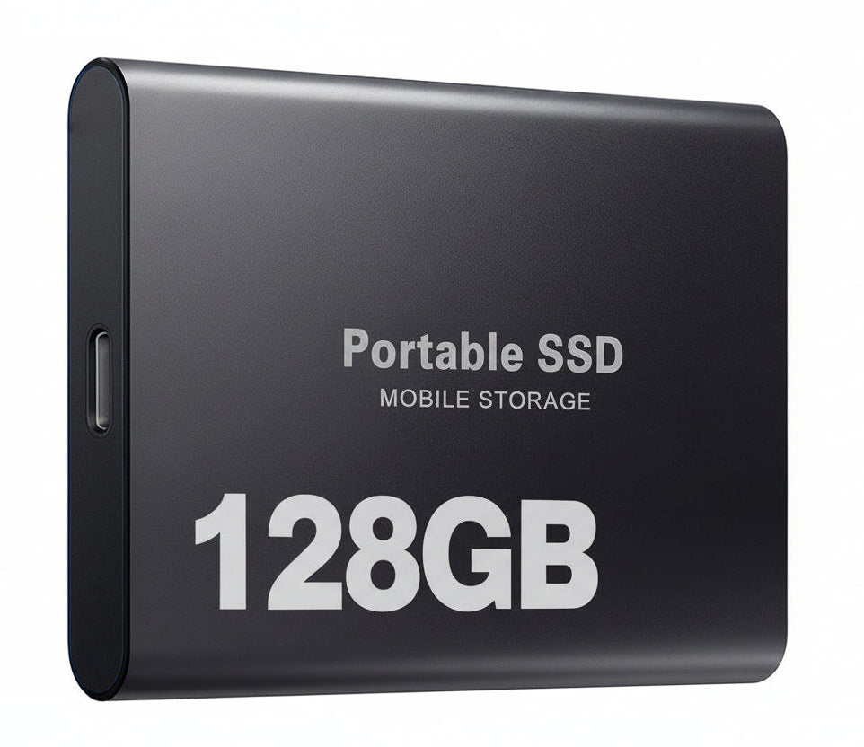 VierraSol | Unidad SSD portátil de 128GB Disco Duro Almacenamiento Externo Compacto Rápido de Mejor Calidad