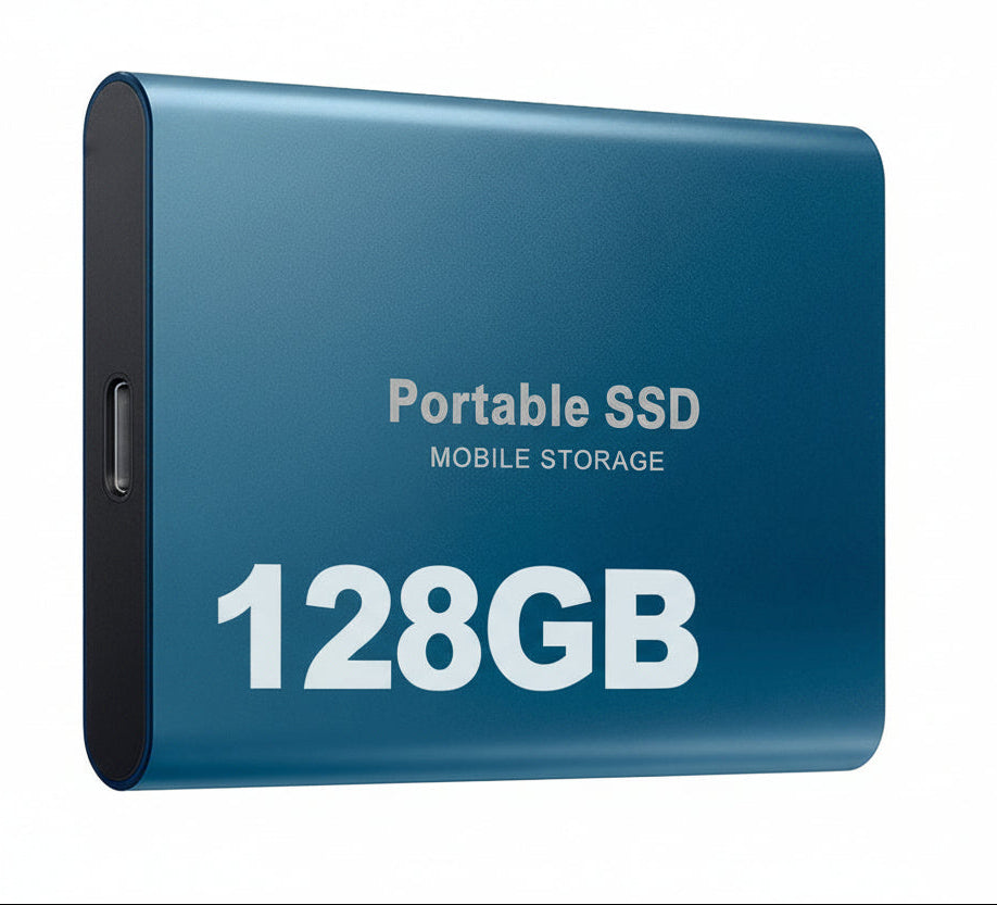 VierraSol | Unidad SSD portátil de 128GB Disco Duro Almacenamiento Externo Compacto Rápido de Mejor Calidad