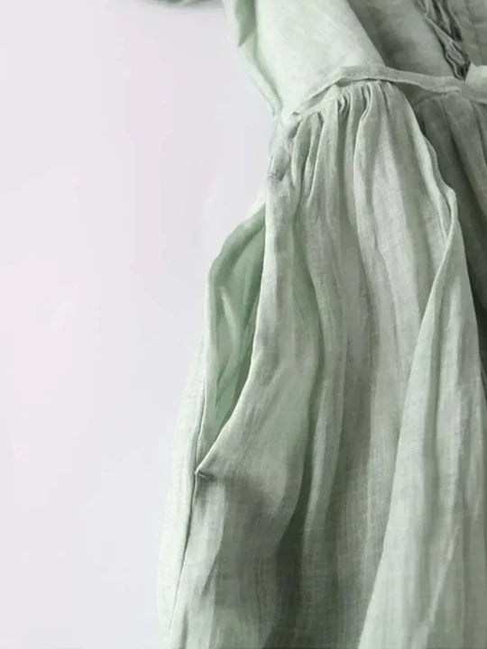 VierraSol | Vestido Maxi de Mujer con Volantes en el Frente y Cintura Ajustable