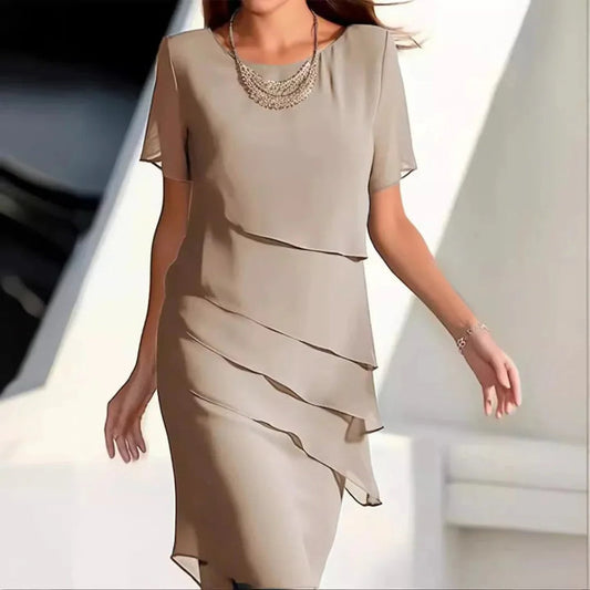 VierraSol | Vestido Midi Capa para Mujer