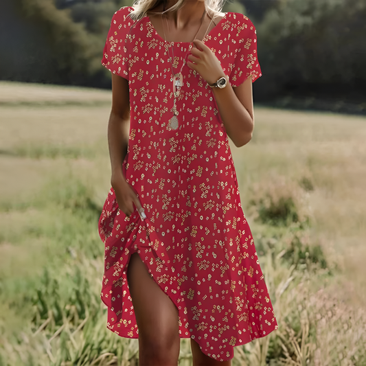 VierraSol | Vestido Mini A-Line de Lunares Casual para Mujeres