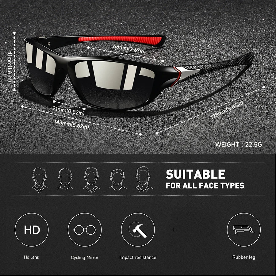 VierraSol | VISIONEDGE – Gafas de sol Polaroid con protección UV400 y agarre de goma