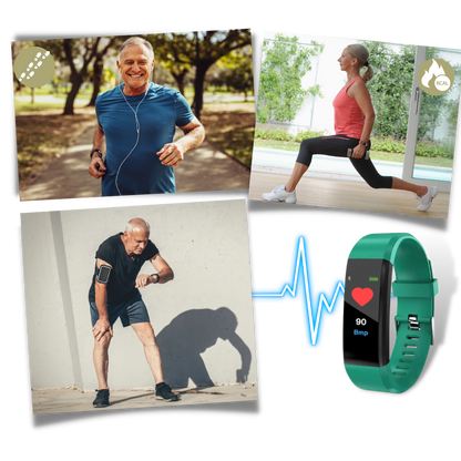 VierraSol | VitaWatch | Reloj Inteligente para Mayores con Monitor de Salud y Pantalla LED Grande