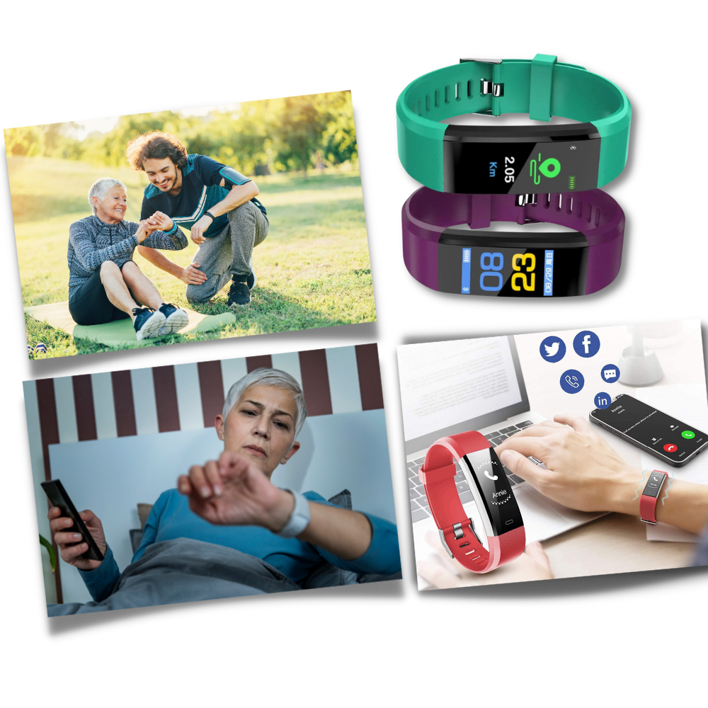 VierraSol | VitaWatch | Reloj Inteligente para Mayores con Monitor de Salud y Pantalla LED Grande