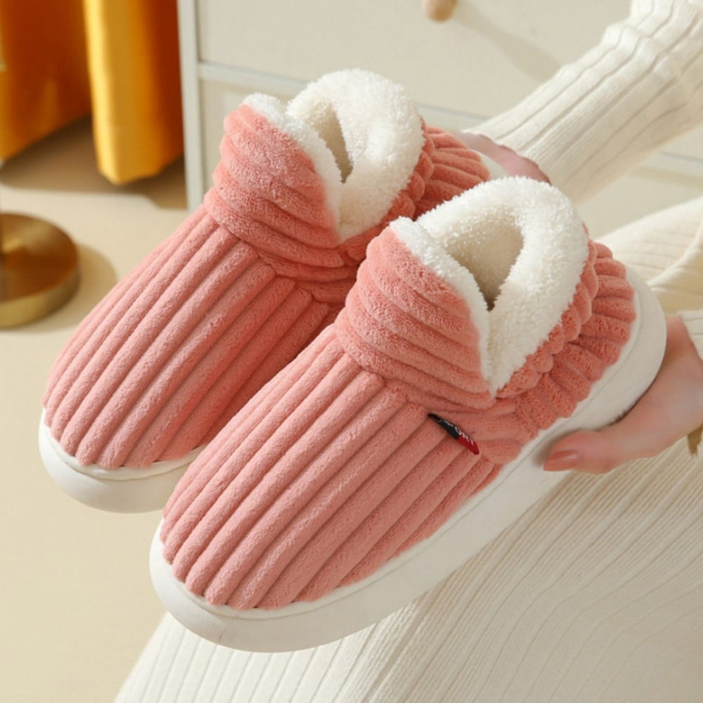 VierraSol | Zapatillas Unisex de Terciopelo con Forro y Cuello Doblado