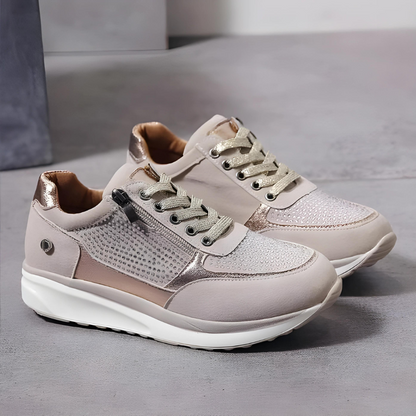 VierraSol | Zapatillas Wedge Ortopédicas para Mujeres con Acento de Cremallera