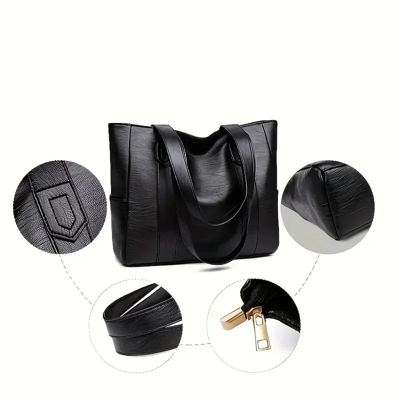 VINTARIS – Elegante bolso de hombro de cuero con un toque retro y superficie suave