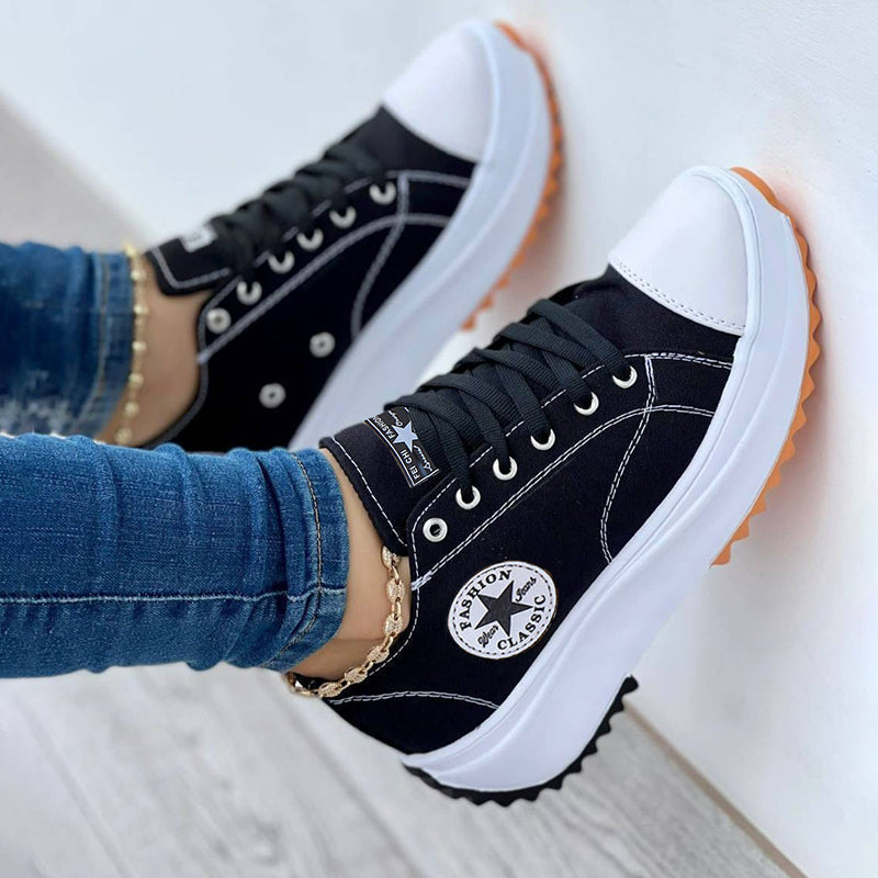 Zapatilla VierraSol Mujer Suela Gruesa con Cordones