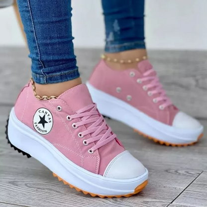Zapatilla VierraSol Mujer Suela Gruesa con Cordones