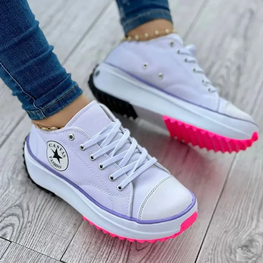 Zapatilla VierraSol Mujer Suela Gruesa con Cordones