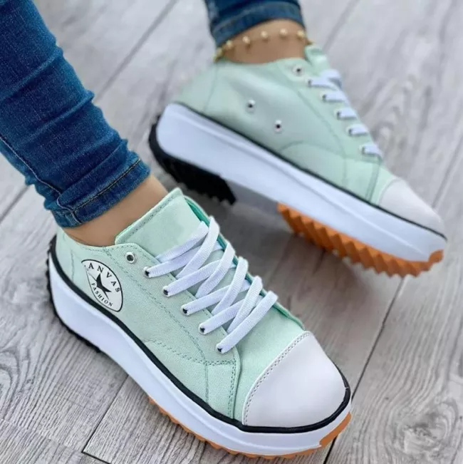 Zapatilla VierraSol Mujer Suela Gruesa con Cordones