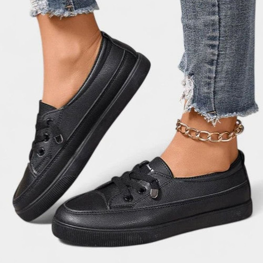 Zapatillas casuales ortopédicas acolchadas con cordones para mujer