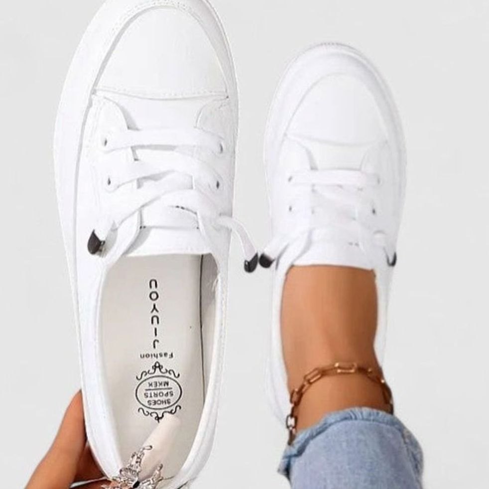 Zapatillas casuales ortopédicas acolchadas con cordones para mujer