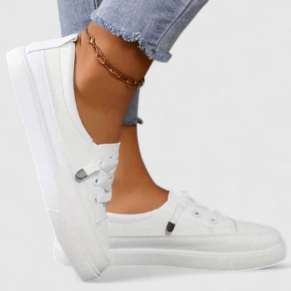 Zapatillas casuales ortopédicas acolchadas con cordones para mujer