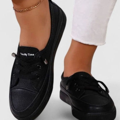 Zapatillas casuales ortopédicas acolchadas con cordones para mujer