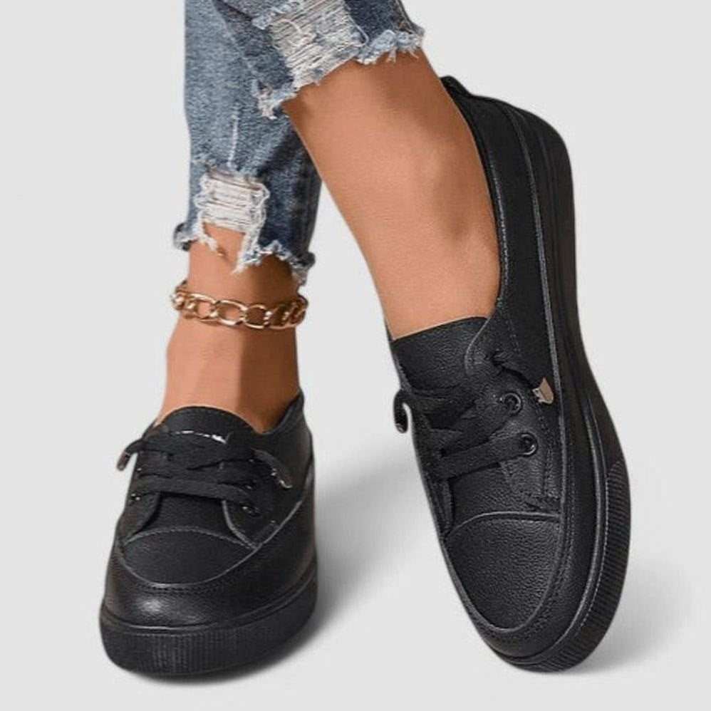Zapatillas casuales ortopédicas acolchadas con cordones para mujer