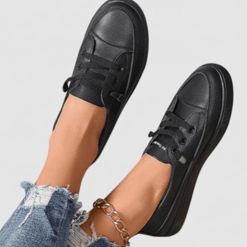 Zapatillas casuales ortopédicas acolchadas con cordones para mujer