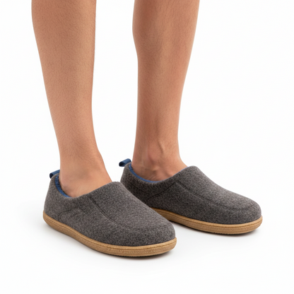 Zapatillas de casa ortopédicas unisex con suela rígida y soporte de forro polar