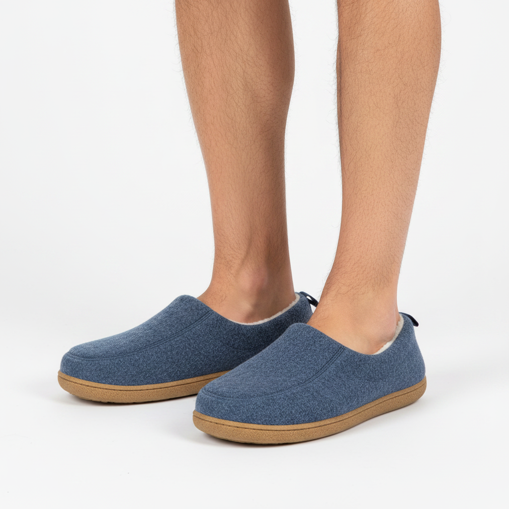 Zapatillas de casa ortopédicas unisex con suela rígida y soporte de forro polar
